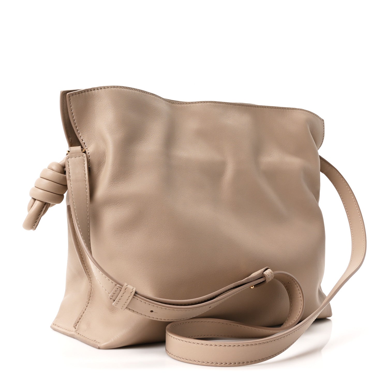 Loewe Nappa Calfskin Medium Flamenco Knot Clutch Sand 3 of 10