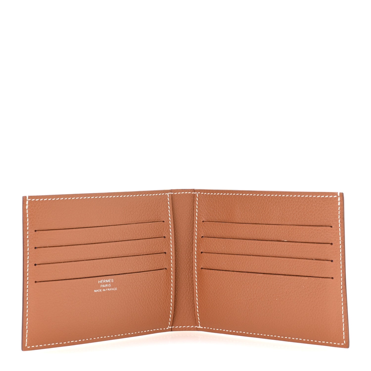 Hermes Evercolor Citizen Twill Compact Wallet Gold Bleu De France Bleu Saphir 5 of 8