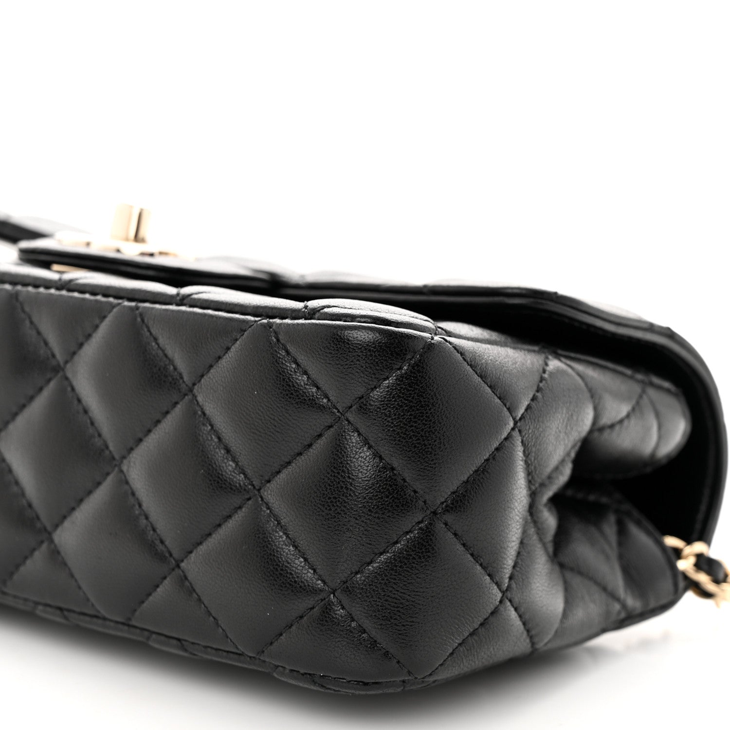 Chanel Lambskin Quilted Mini Crystal Top Handle Rectangular Flap Black 10 of 11