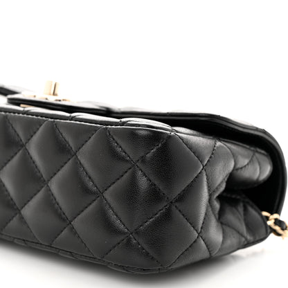 Chanel Lambskin Quilted Mini Crystal Top Handle Rectangular Flap Black 10 of 11
