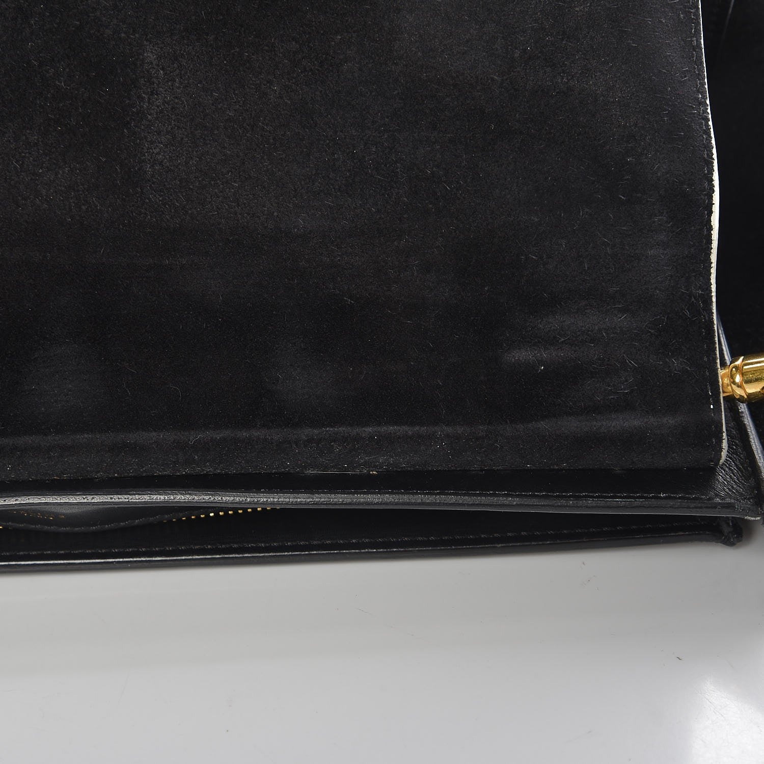 Celine Smooth Calfskin Suede Medium Bicolor Trapeze Black 7 of 12