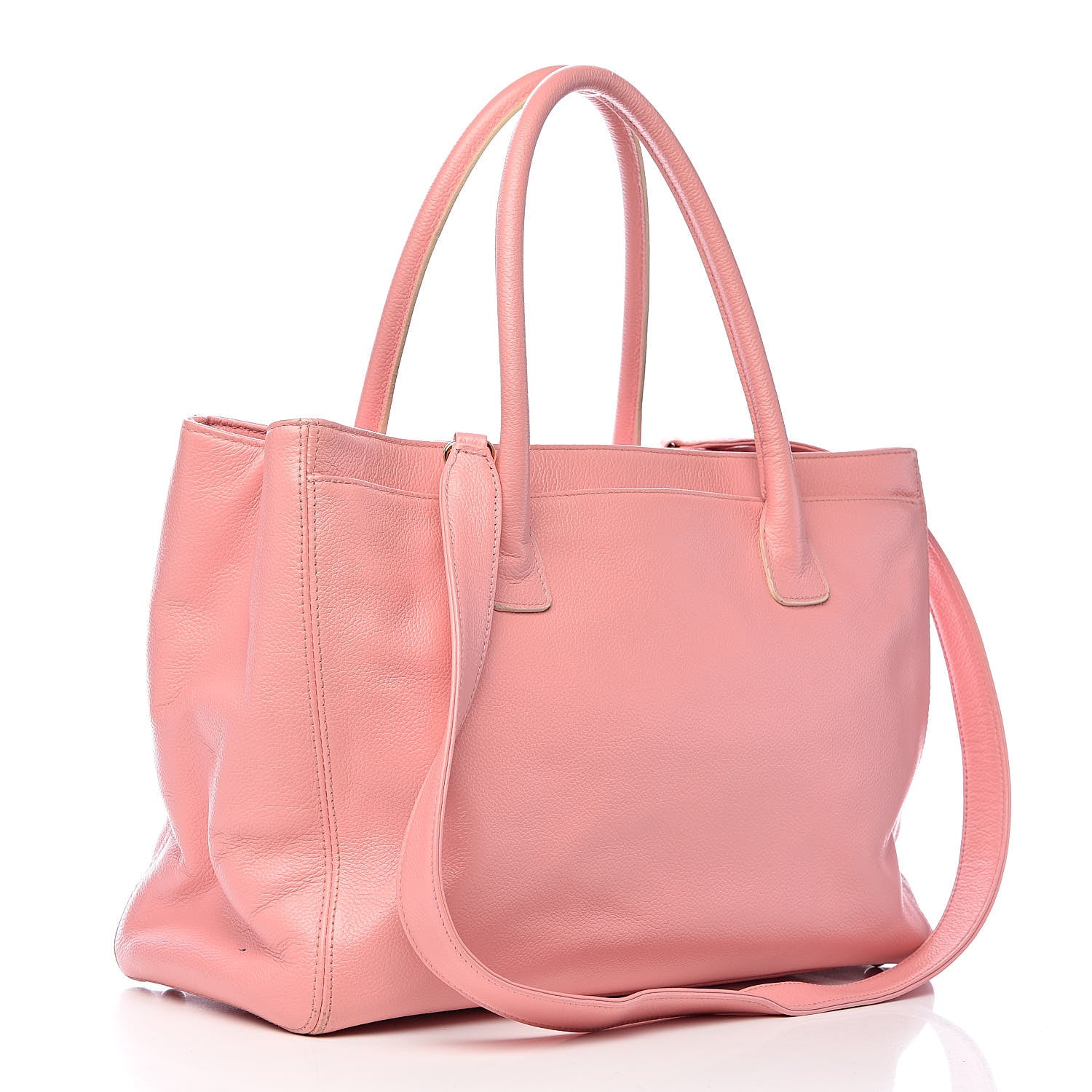 Chanel Calfskin Cerf Shopper Tote Pink 3 of 23