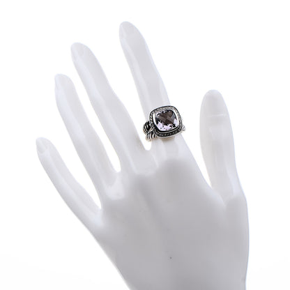 David Yurman Sterling Silver Diamond Amethyst 11mm Albion Ring 51.9 6 2 of 5