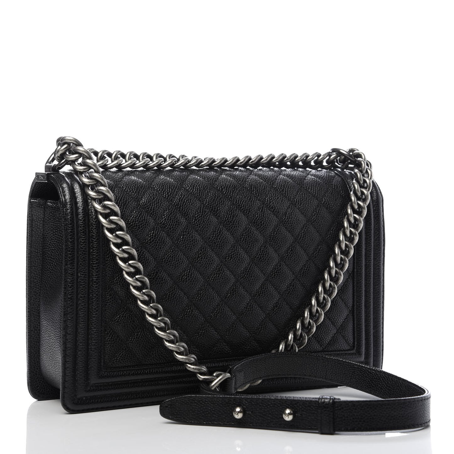 Caviar Quilted New Medium Boy Flap Black