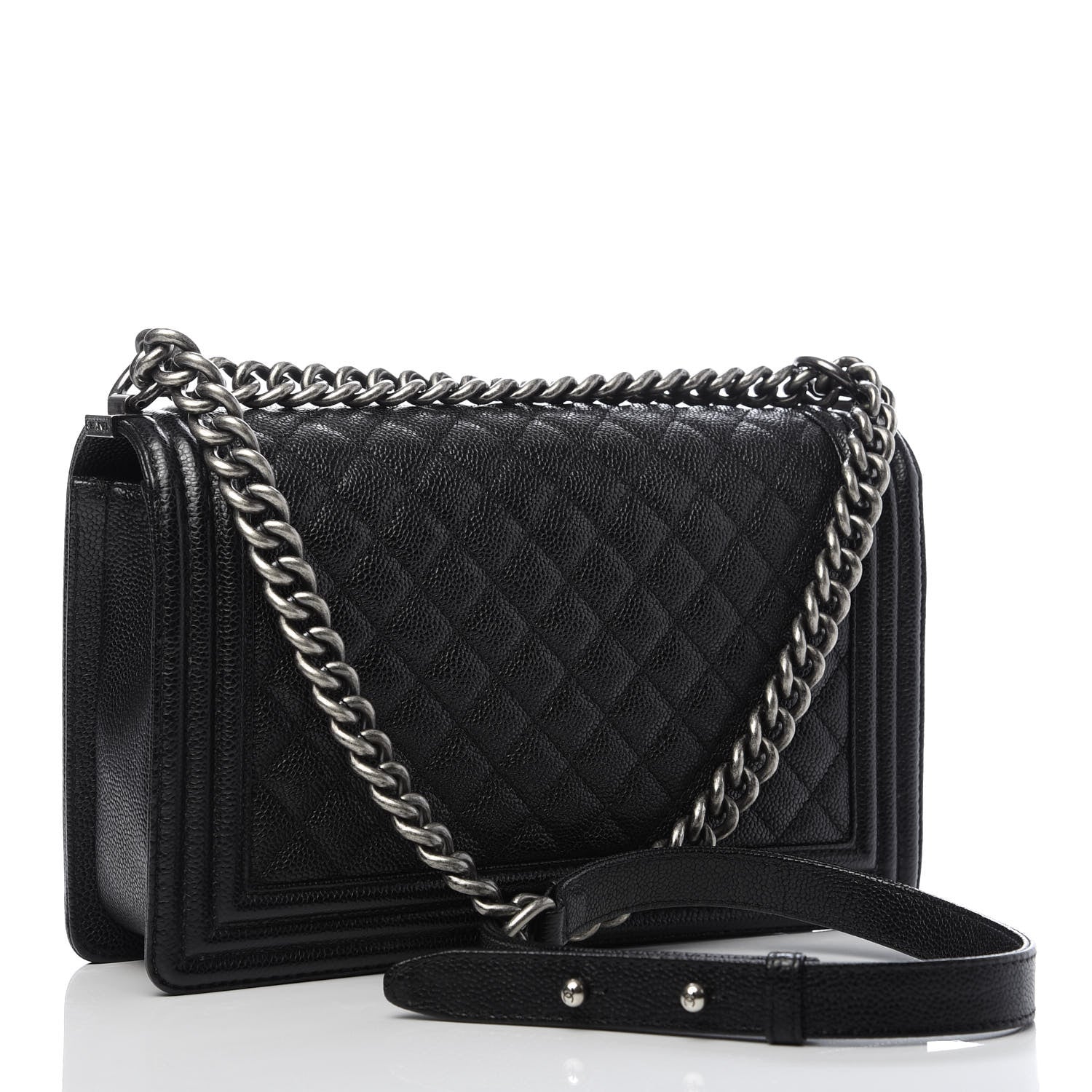 Chanel Caviar Quilted New Medium Boy Flap Black 2 of 9