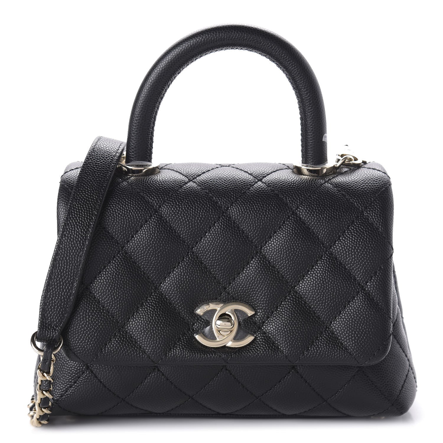 Chanel Caviar Quilted Extra Mini Coco Handle Flap Black 1 of 10