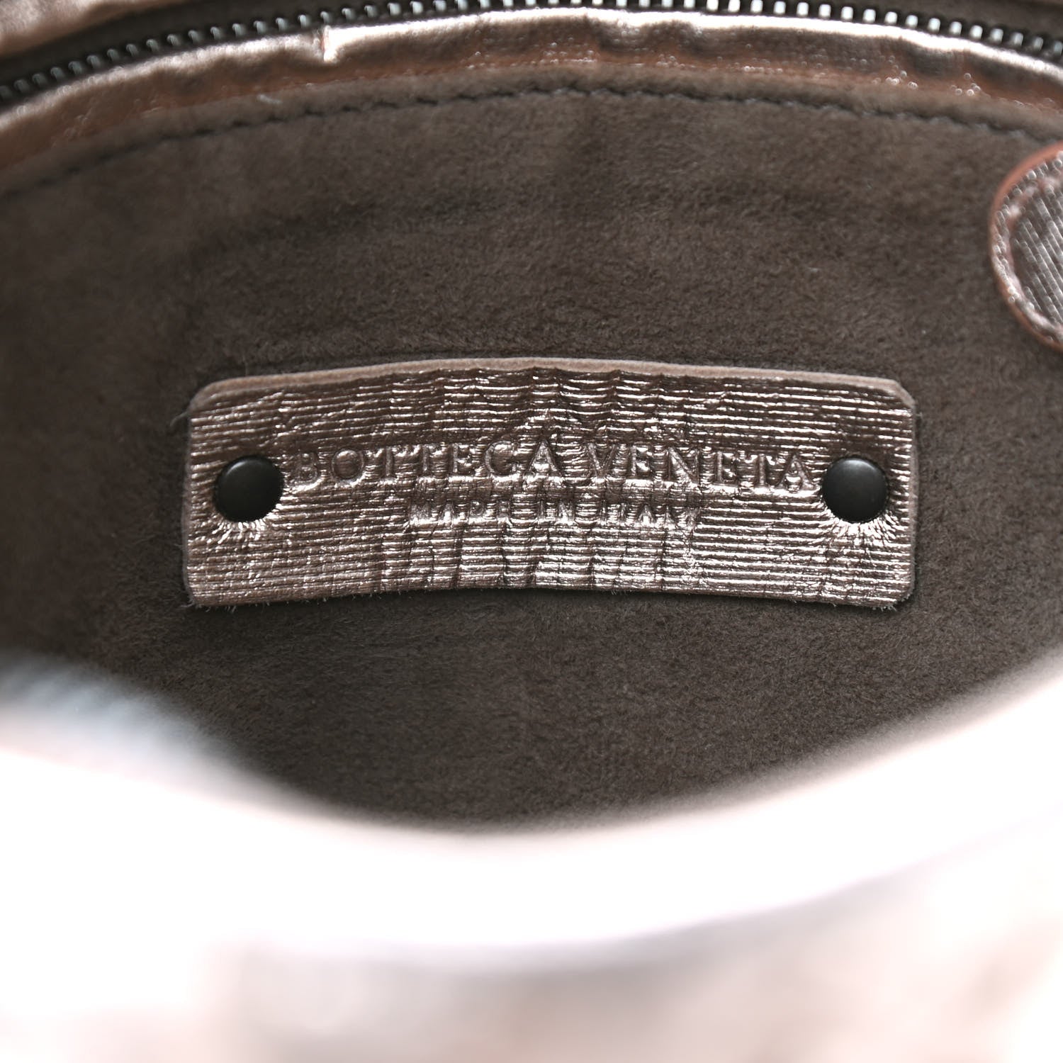 Bottega Veneta Metallic Grosgrain Intrecciato Nodini Crossbody Messenger Copper 6 of 9