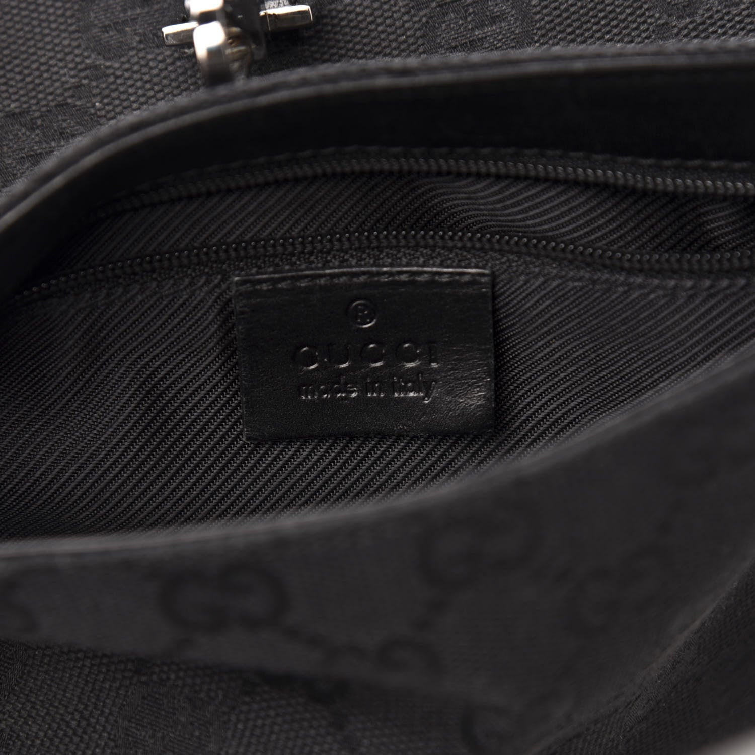 Gucci GG Monogram Web Flight Belt Bag Black 6 of 10