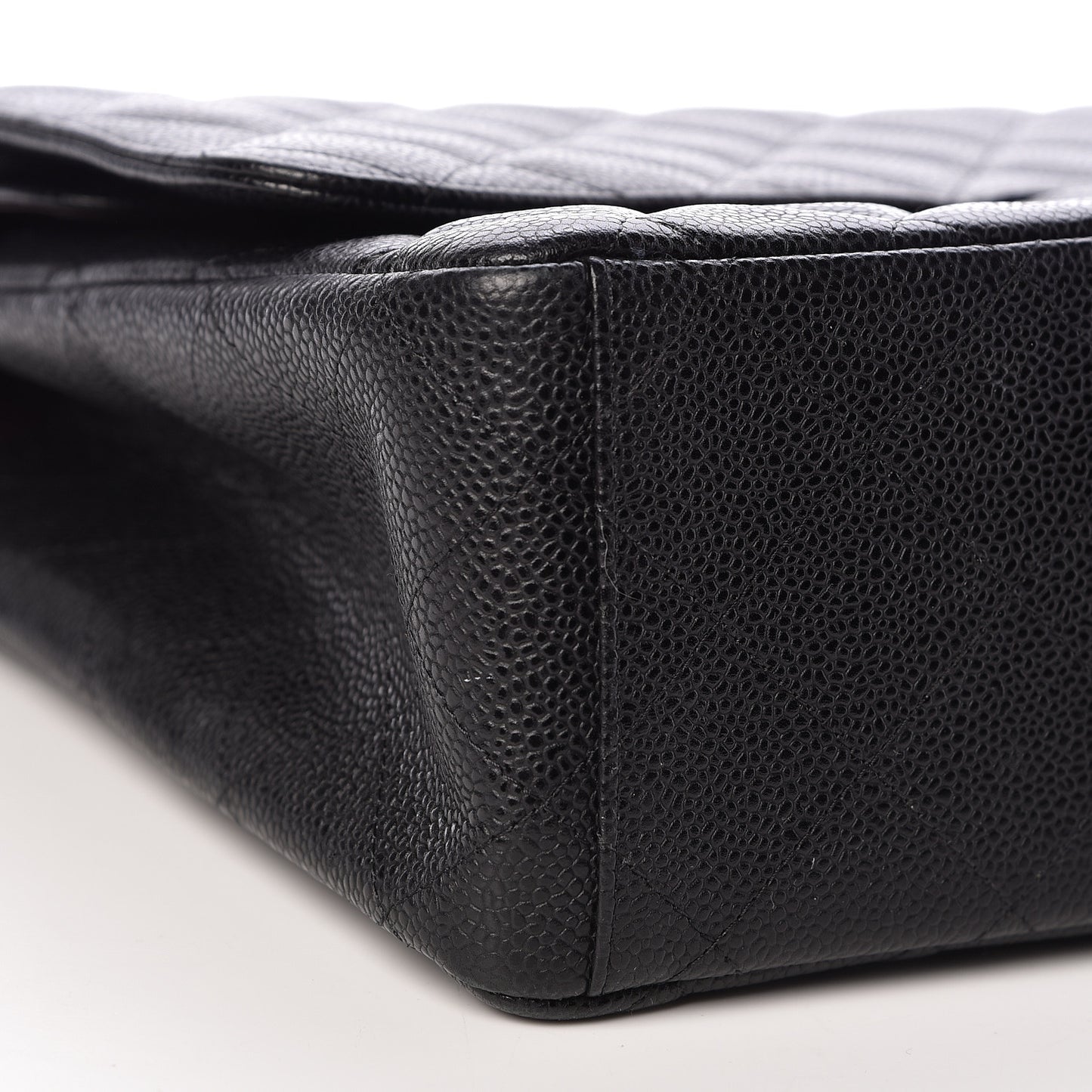 Caviar Quilted Maxi Double Flap Black