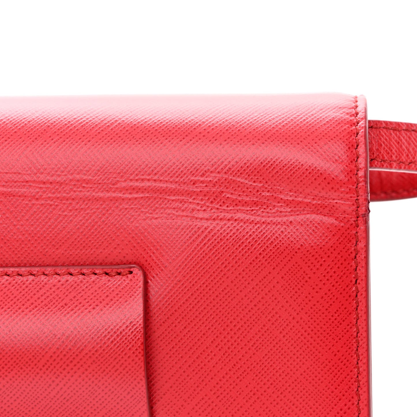 Saffiano Vera Bow Crossbody Belt Bag Red
