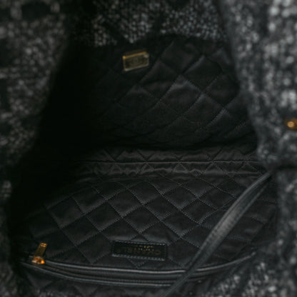 Chanel Tweed Quilted Chanel 22 Black Ecru 6 of 10