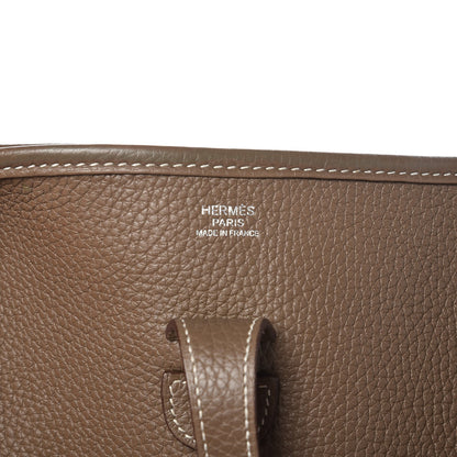 Hermes Taurillon Clemence Evelyne III PM Etoupe 6 of 10