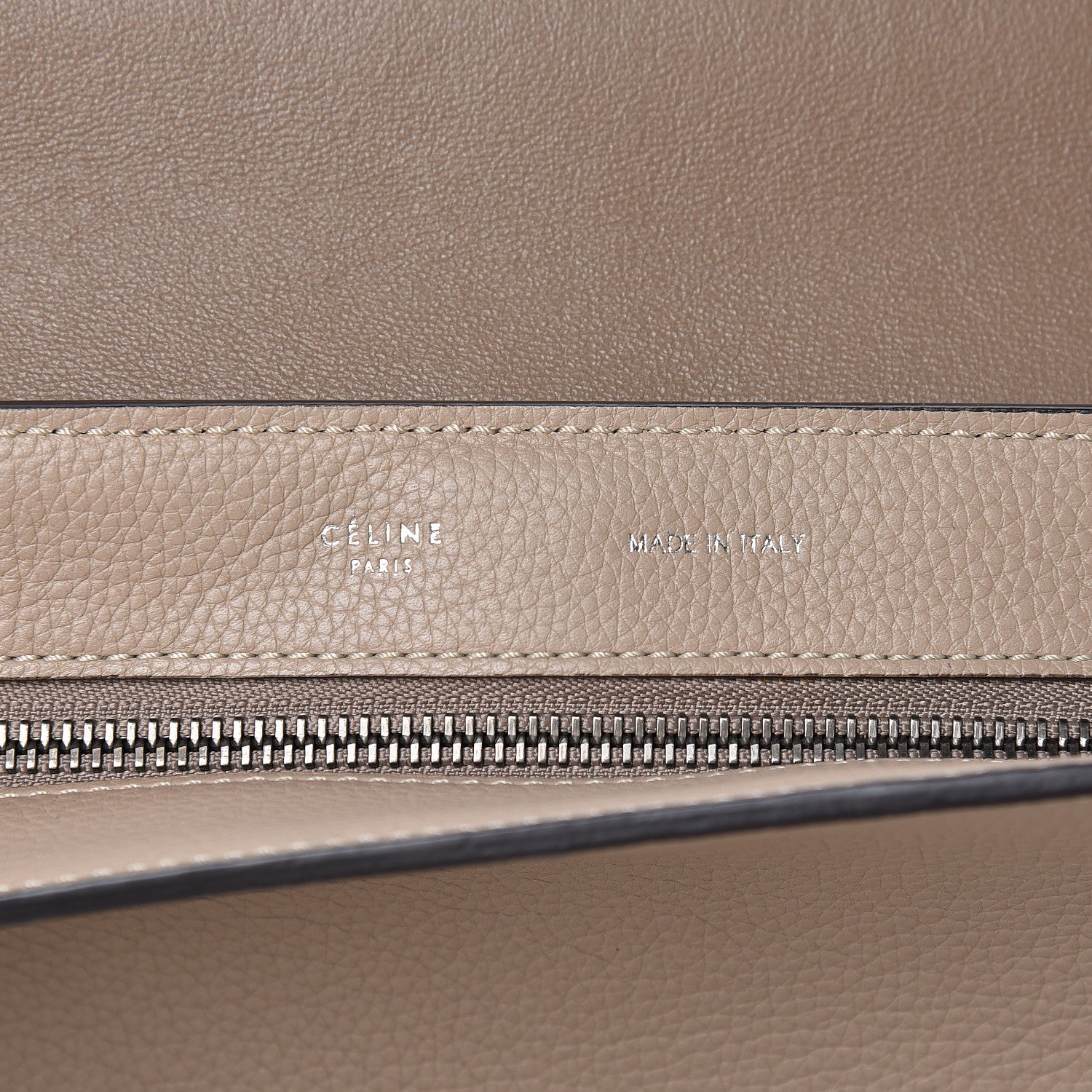 Celine Drummed Calfskin Suede Small Trapeze Dune 6 of 13