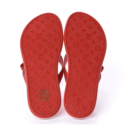 Louis Vuitton Rubber Ipanema Thong Sandals 35 Red 5 of 8
