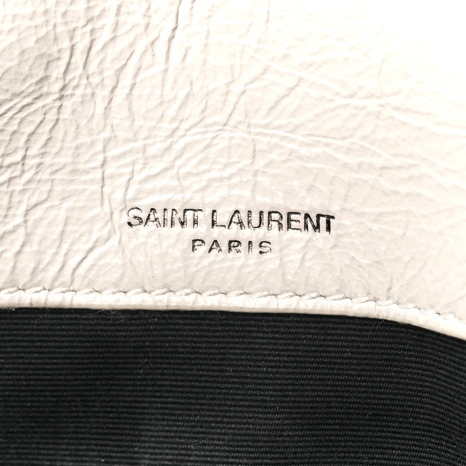 Saint Laurent Crinkled Calfskin Matelasse Monogram Baby Niki Chain Satchel White 6 of 12