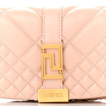 Versace Calfskin Quilted Mini Greca Goddess Shoulder Bag Powder Blush 7 of 9