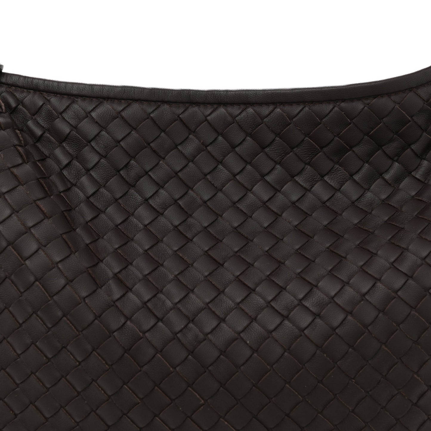 Nappa Intrecciato Large Veneta Hobo Ebano