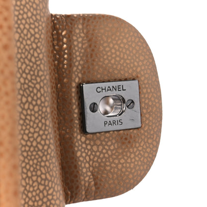 Chanel Metallic Caviar Quilted Jumbo Double Flap Copper 6 of 13