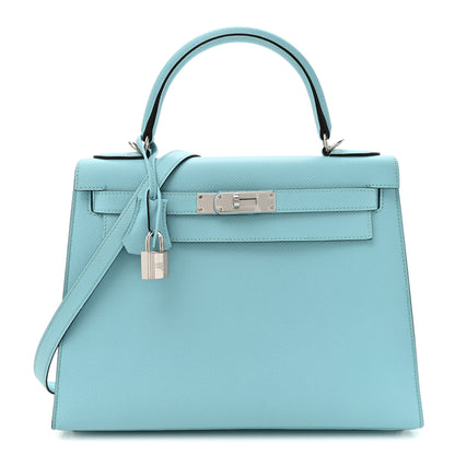 Hermes Epsom Kelly Sellier 28 Bleu Atoll 1 of 12