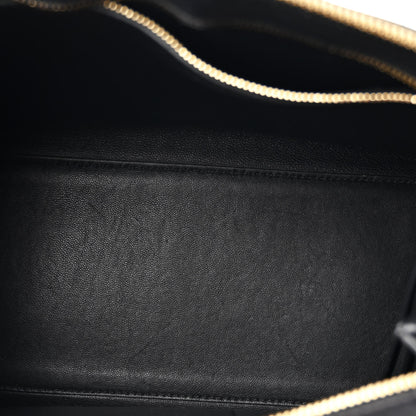 Celine Smooth Calfskin Medium Bi-Color Edge Shoulder Bag Black Beige 5 of 11