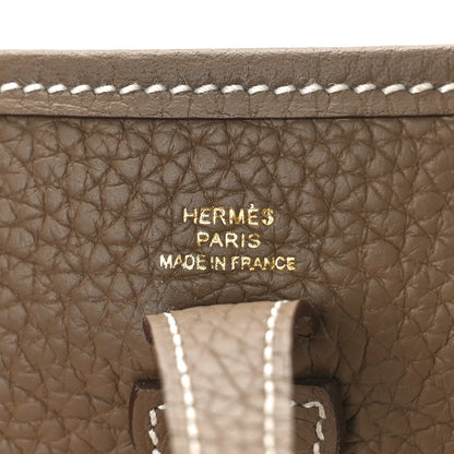 Hermes Taurillon Clemence Amazone Evelyne TPM Etoupe Bleu Indigo 6 of 9