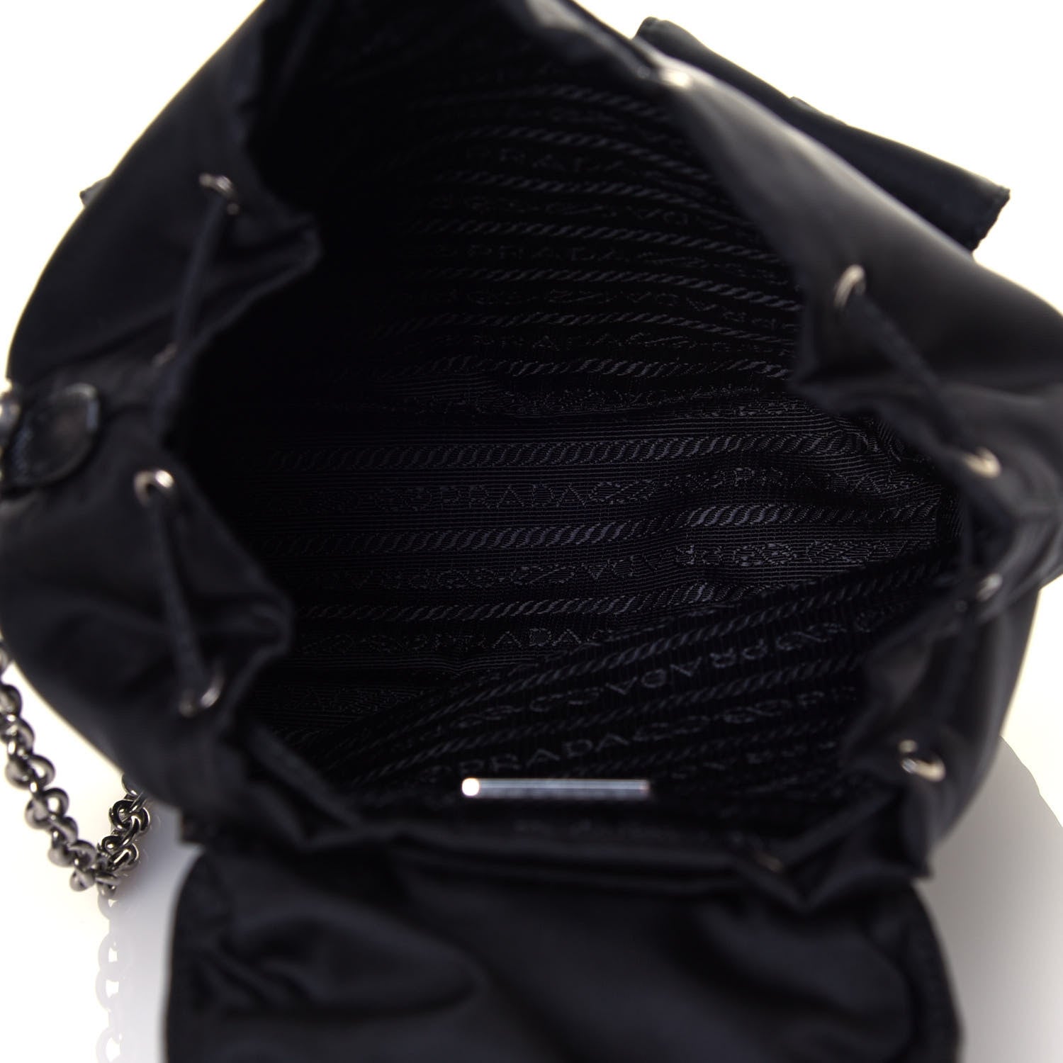 Prada Nylon Vela Mini Crossbody Backpack Black 4 of 10