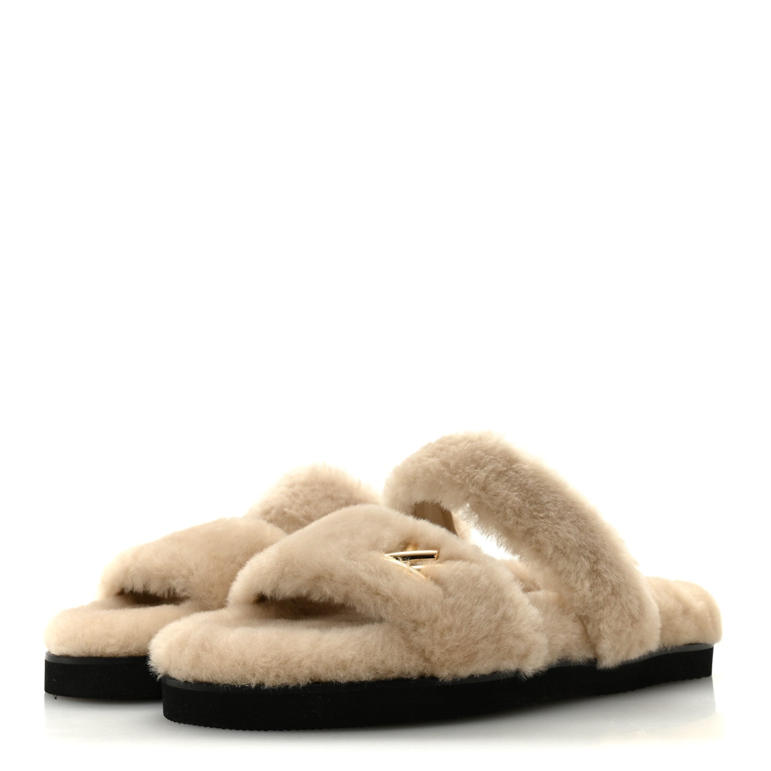 Louis Vuitton Shearling LV Sunset Flat Comfort Mule 40 Beige 4 of 10