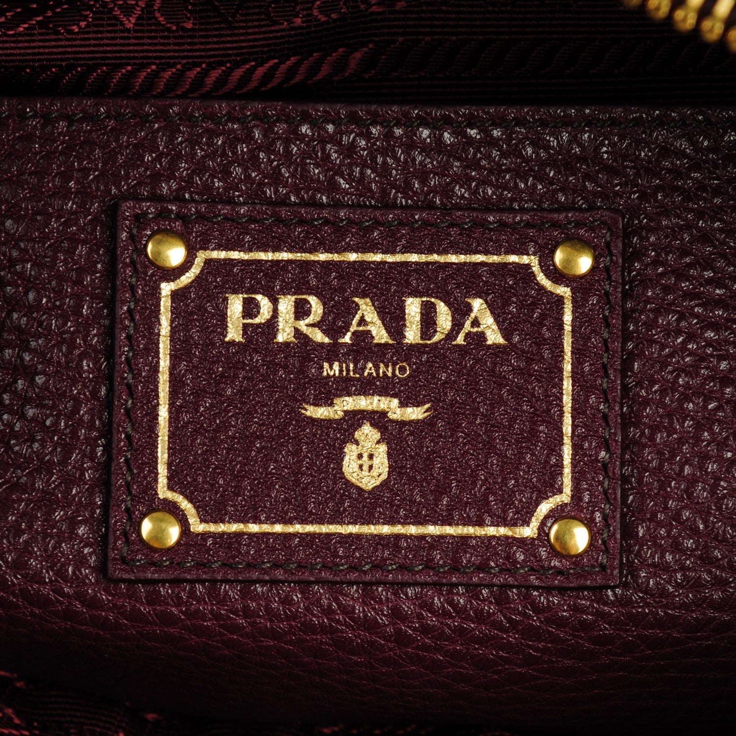 Prada Vitello Daino Tote Granato 6 of 8