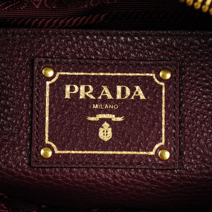 Prada Vitello Daino Tote Granato 6 of 8