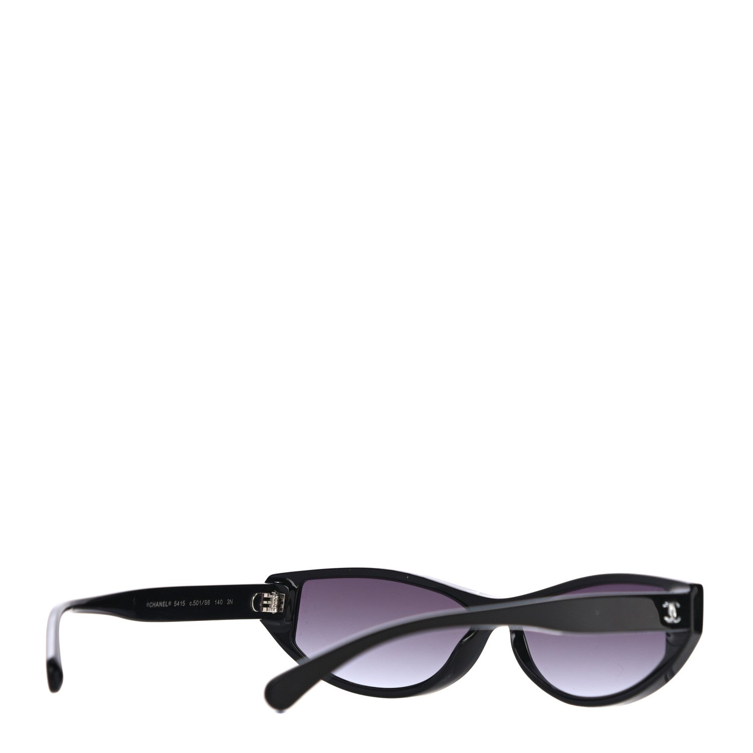 Chanel Acetate Oval Sunglasses 5415 Black 2 of 8