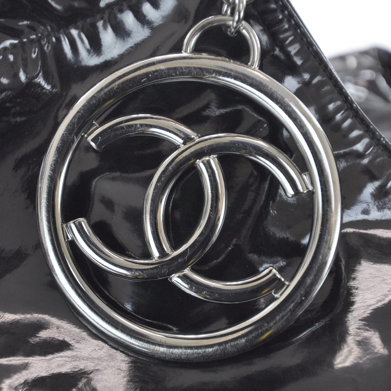 Chanel Vinyl XL Coco Cabas Black 7 of 11