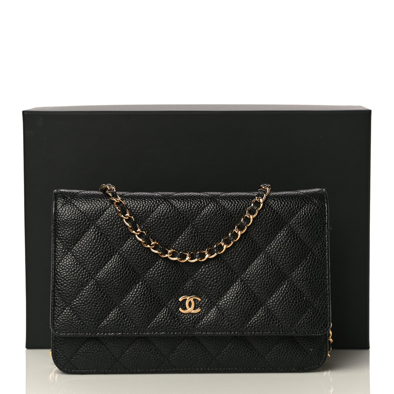 Chanel Caviar Quilted Wallet On Chain WOC Black 13 of 13