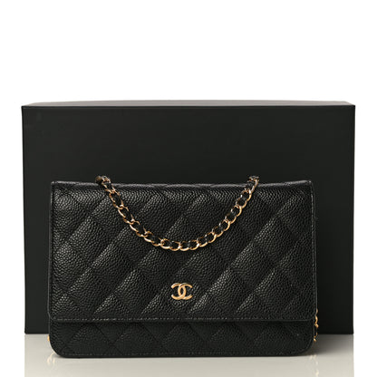 Chanel Caviar Quilted Wallet On Chain WOC Black 13 of 13