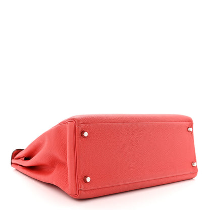 Hermes Togo Kelly Retourne 35  Rouge Pivoine 4 of 11