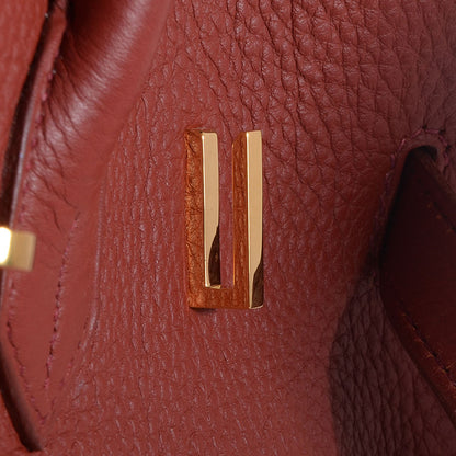Hermes Taurillon Clemence Birkin 35 Brique 13 of 25