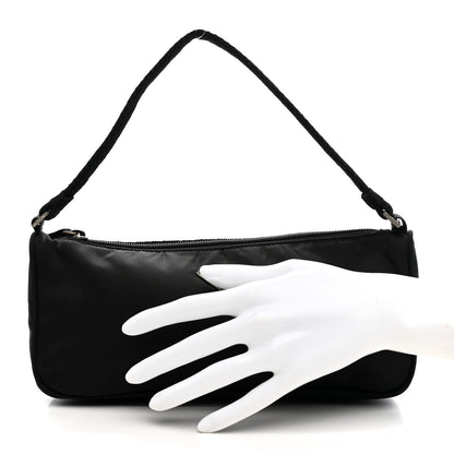 Prada Tessuto Nylon Pochette Bag Black 3 of 15