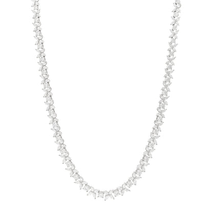 Tiffany Platinum Diamond Victoria Alternating Graduated Necklace 1 of 6