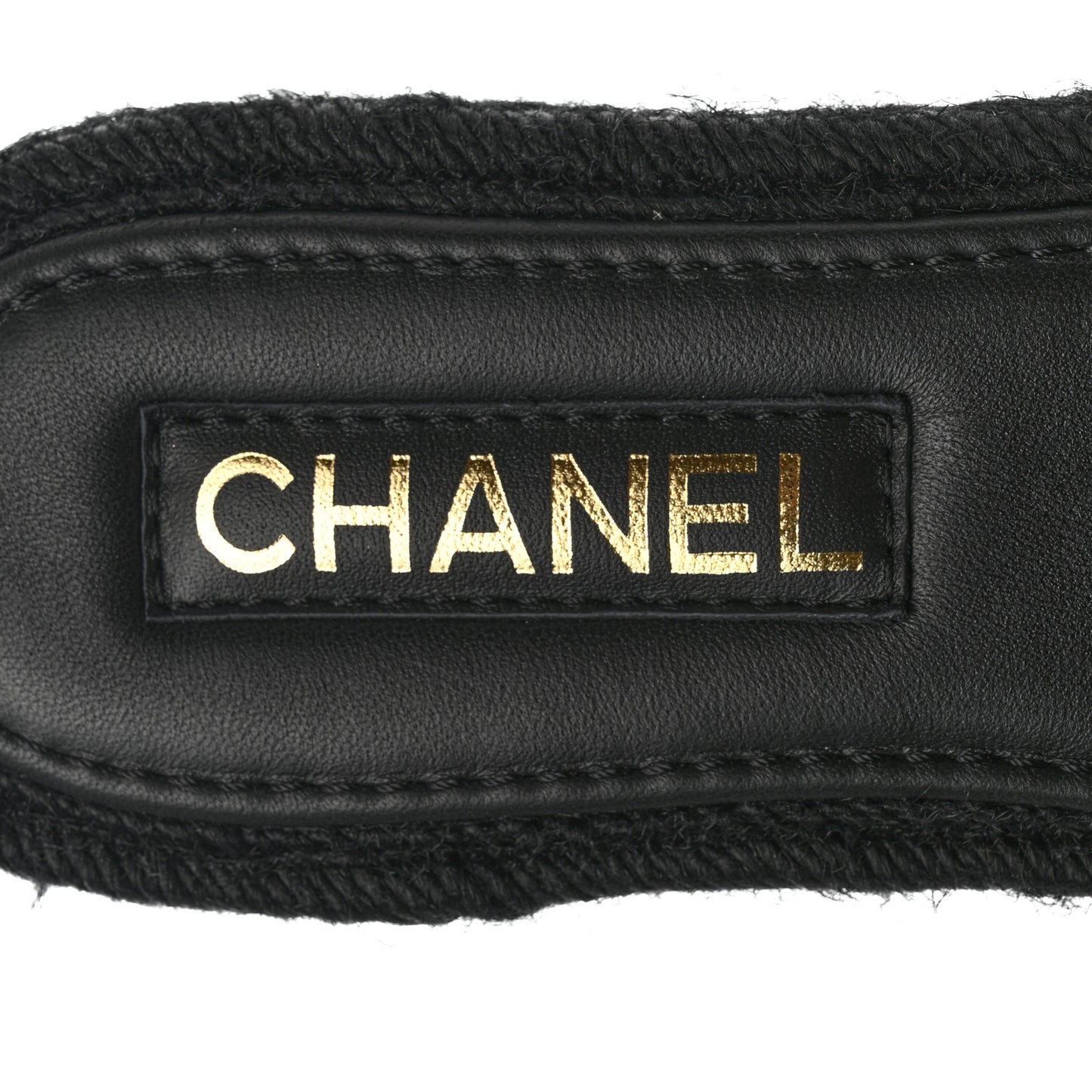 Lambskin Espadrille Mule Sandals 37 Black