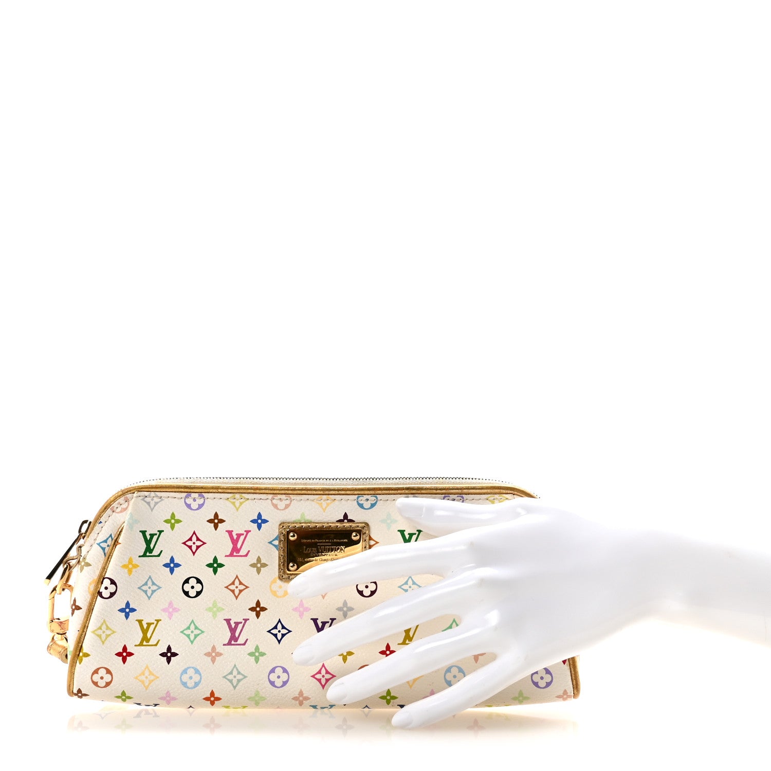 Louis Vuitton Monogram Multicolor Kate Clutch White 2 of 6