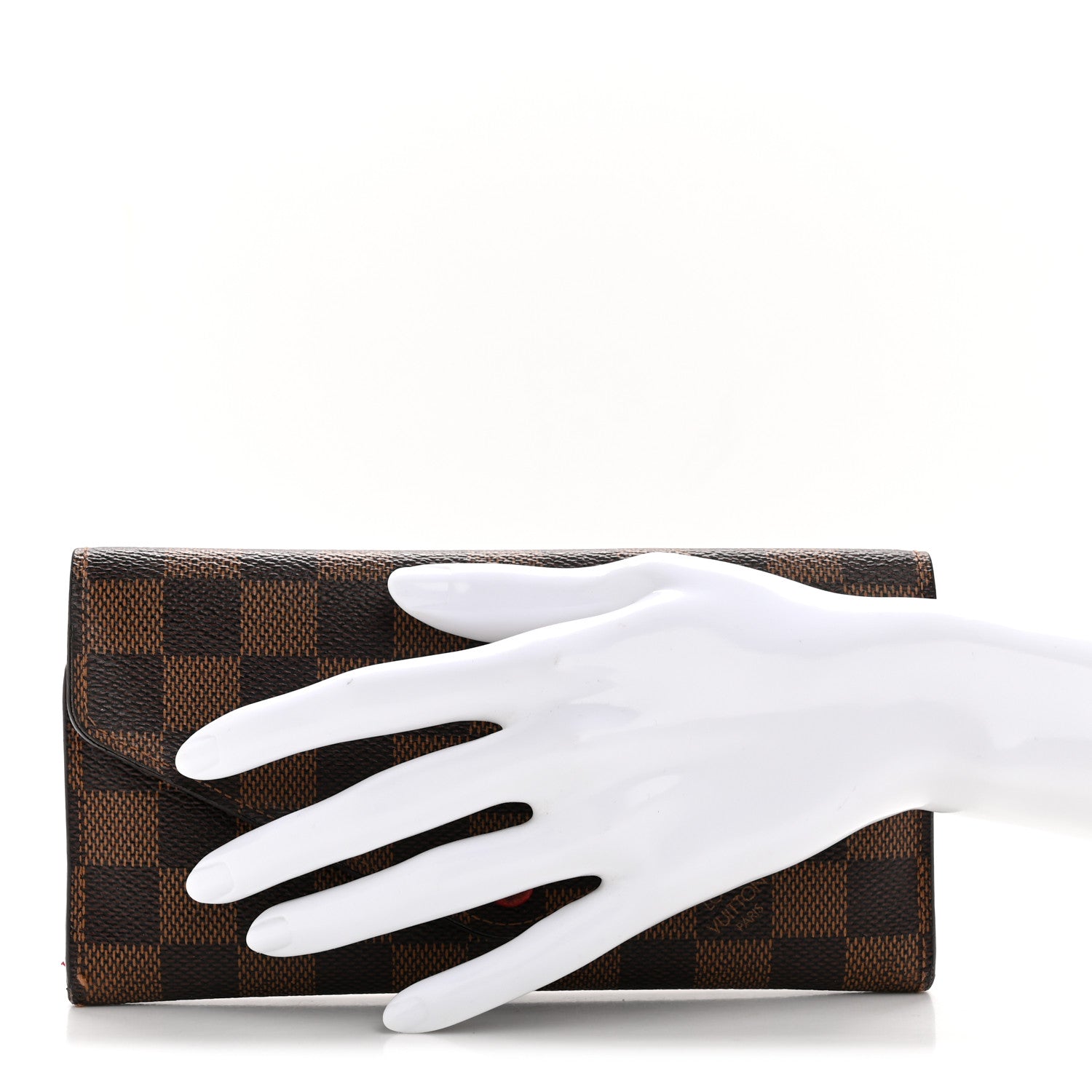 Louis Vuitton Damier Ebene Josephine Wallet Red 2 of 11