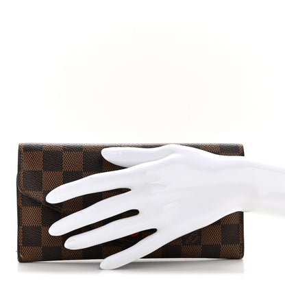 Louis Vuitton Damier Ebene Josephine Wallet Red 2 of 11