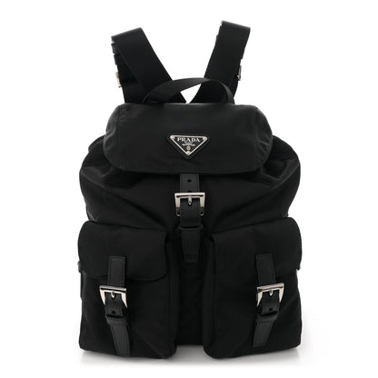Prada Tessuto Nylon Saffiano Small Backpack Black 1 of 11