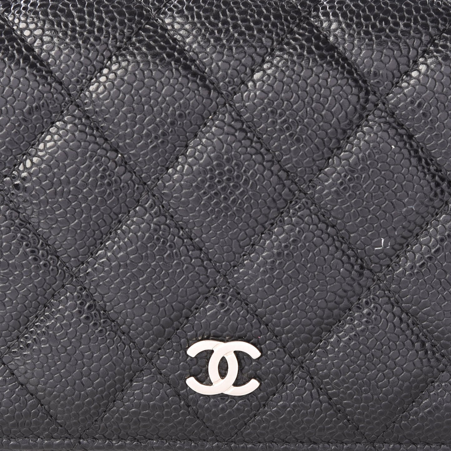 Caviar Quilted Yen Wallet Black