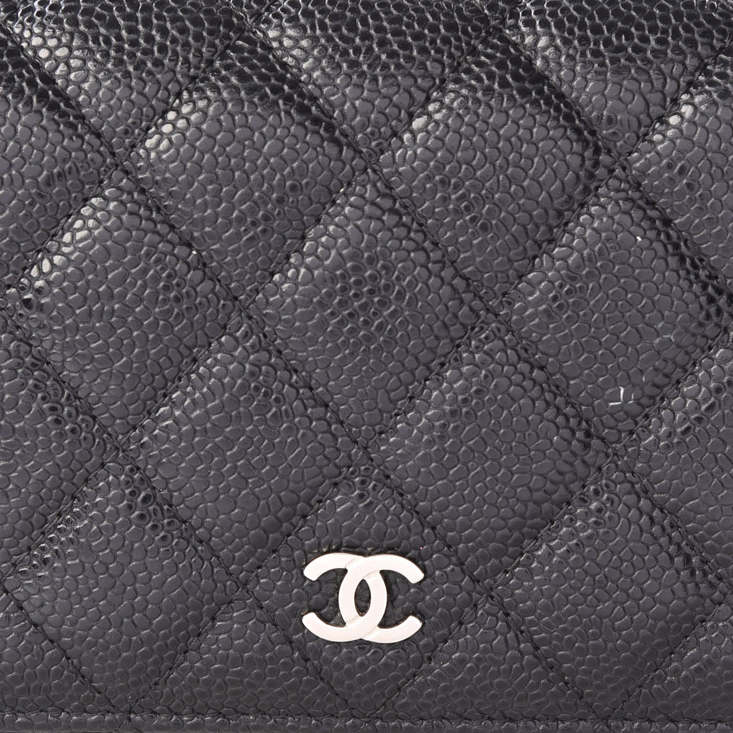 Chanel Caviar Quilted Yen Wallet Black 9 of 9