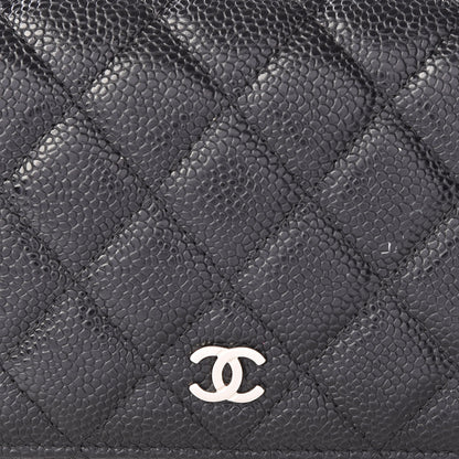 Chanel Caviar Quilted Yen Wallet Black 9 of 9