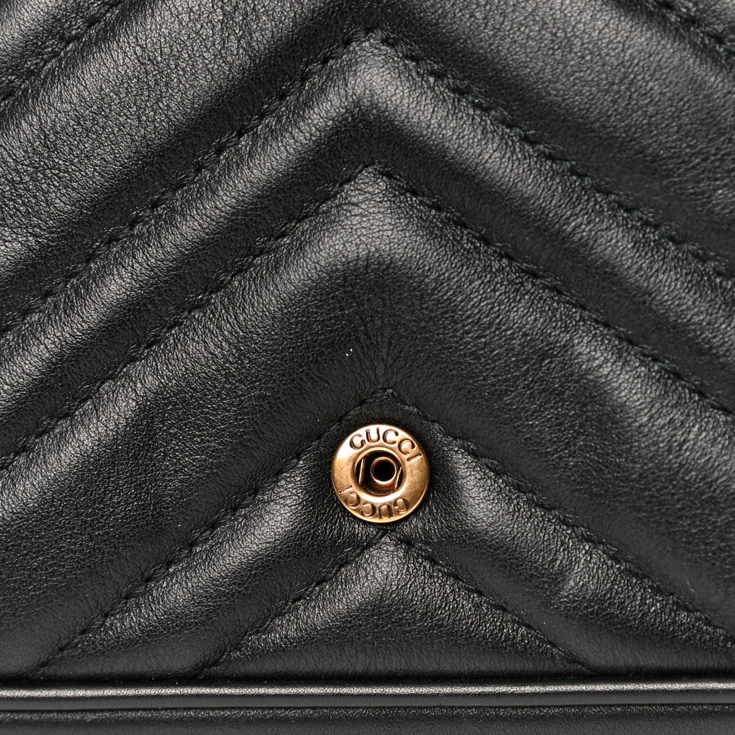 Calfskin Matelasse Super Mini GG Marmont Shoulder Bag Black