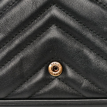 Gucci Calfskin Matelasse Super Mini GG Marmont Shoulder Bag Black 16 of 16