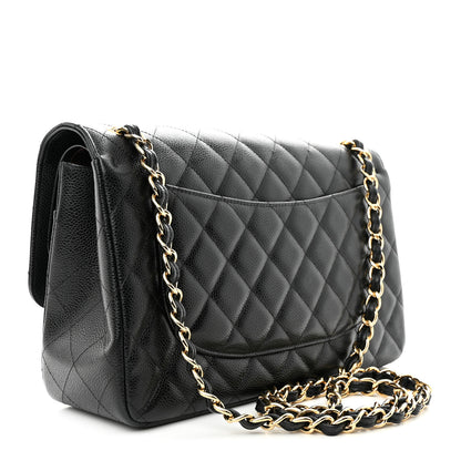 Chanel Caviar Quilted Jumbo Double Flap Black 3 of 11
