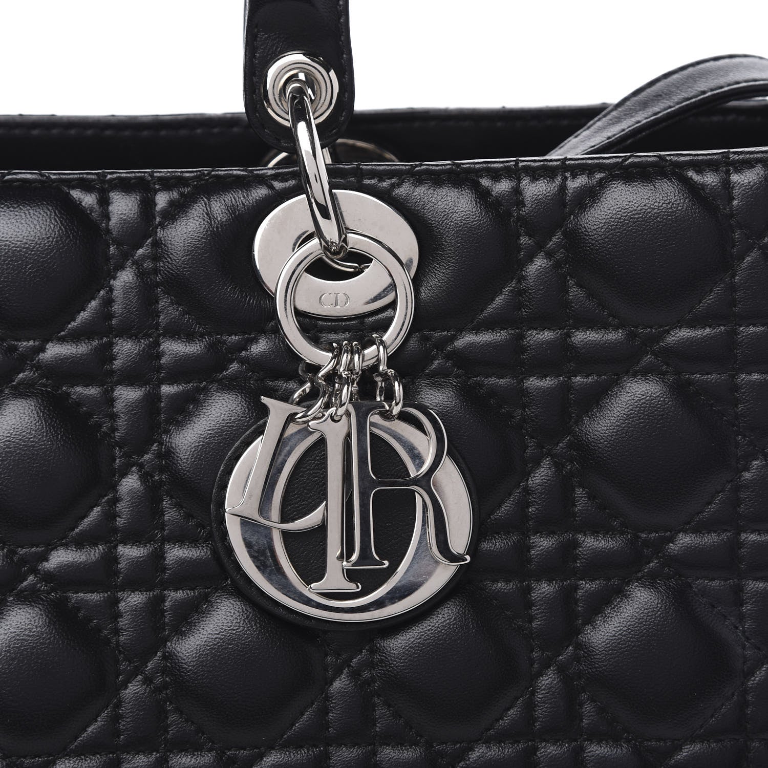 Christian Dior Lambskin Cannage Large Lady Dior Black 11 of 11