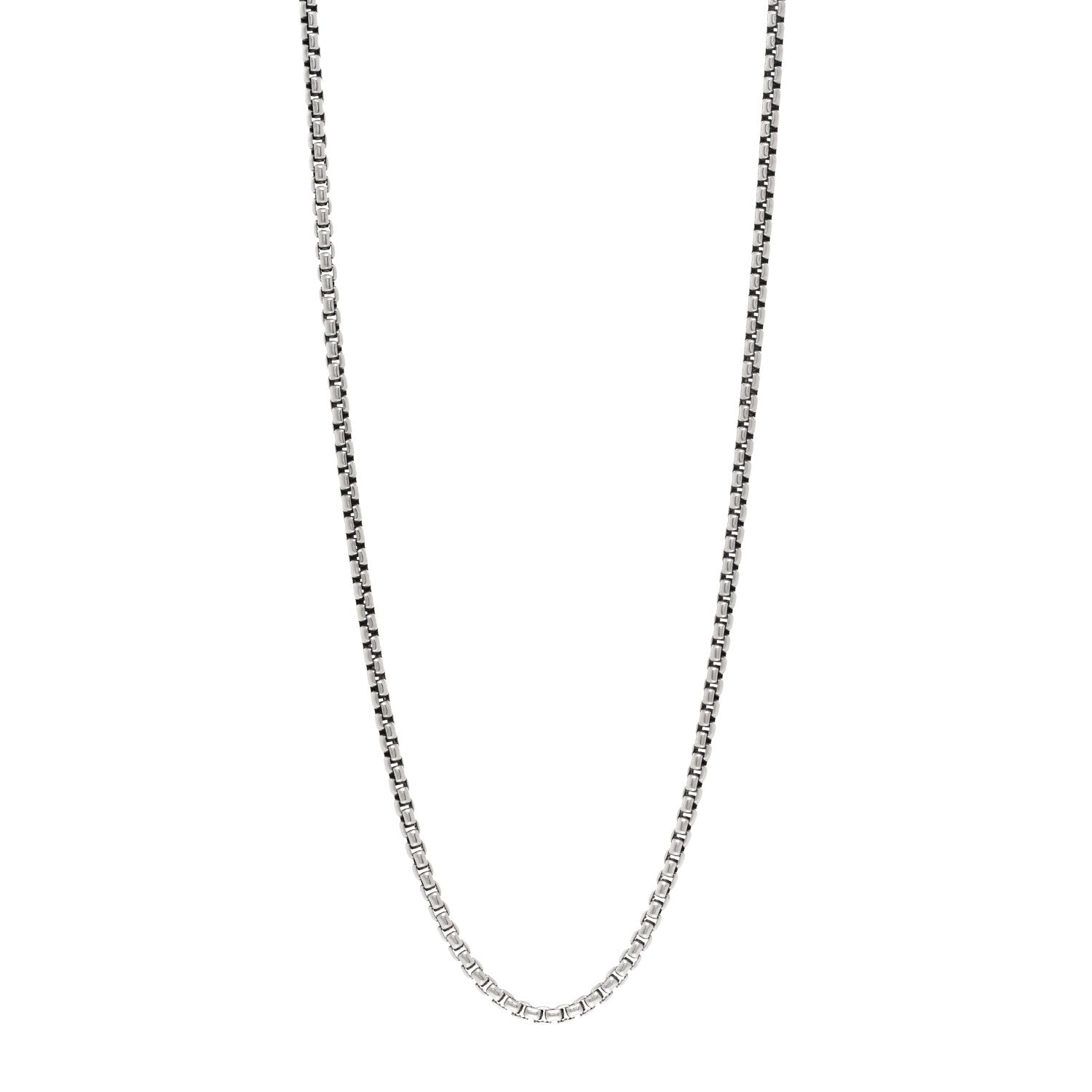 David Yurman Sterling Silver 3.6mm Box Chain Necklace 26" 1 of 4